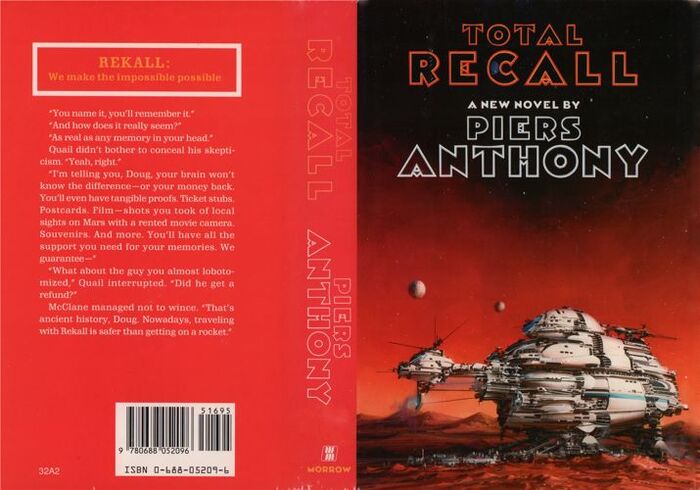 Total Recall by Piers Anthony (William Morrow first edition) 2