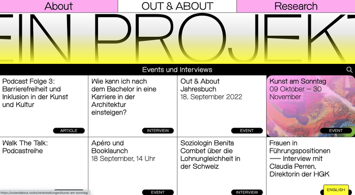 Out &amp; About website 4