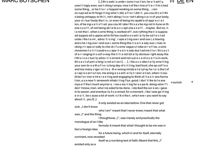 Mark Botschen gallery website 2