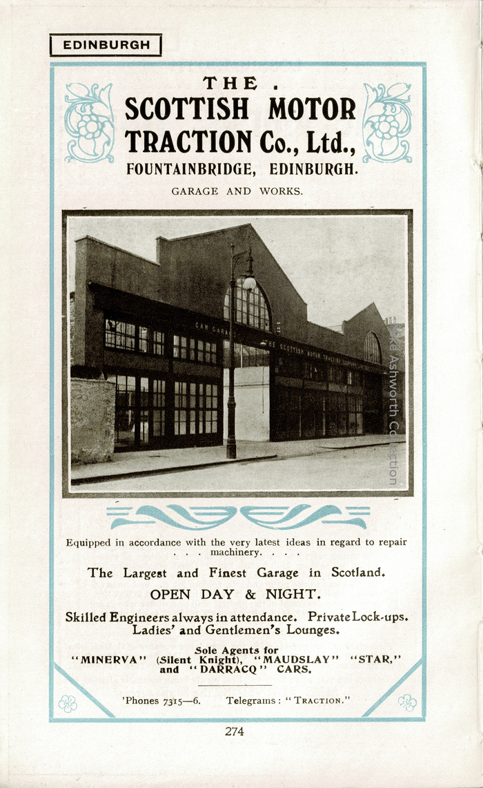 Cranston’s Tea Rooms and Scottish Motor Traction Co. ads in Motoring in Scotland, vol. 11 2