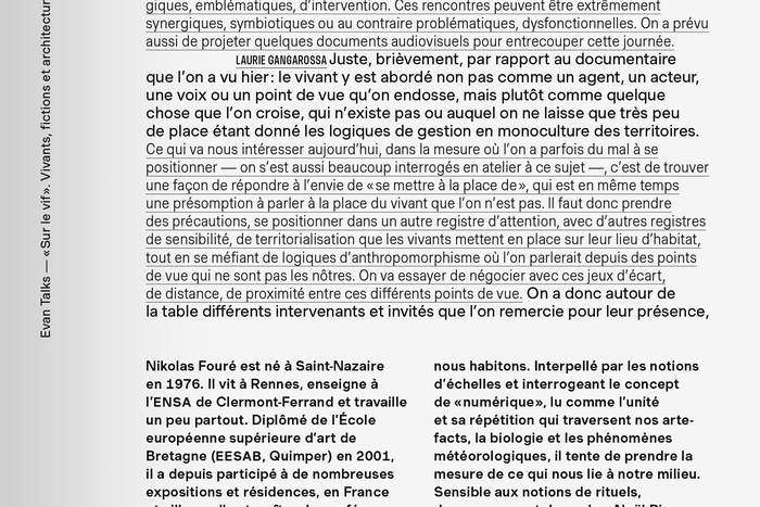 «Sur le vif». Vivants, fictions et architecture, Talks #5 7