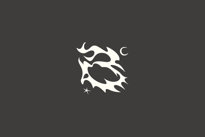 Graphic used for the record label and for the cover of an accompanying notebook