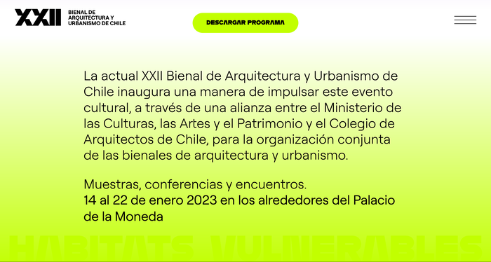 XXII Bienal de Arquitectura y Urbanismo de Chile 10