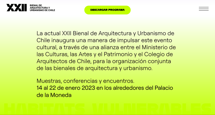 XXII Bienal de Arquitectura y Urbanismo de Chile 10