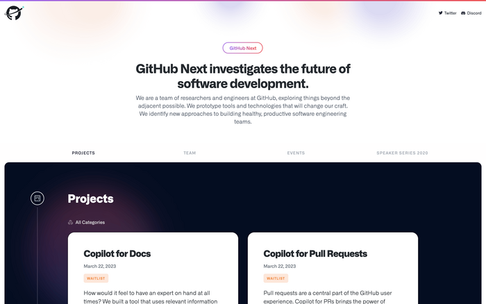 GitHub Next 1