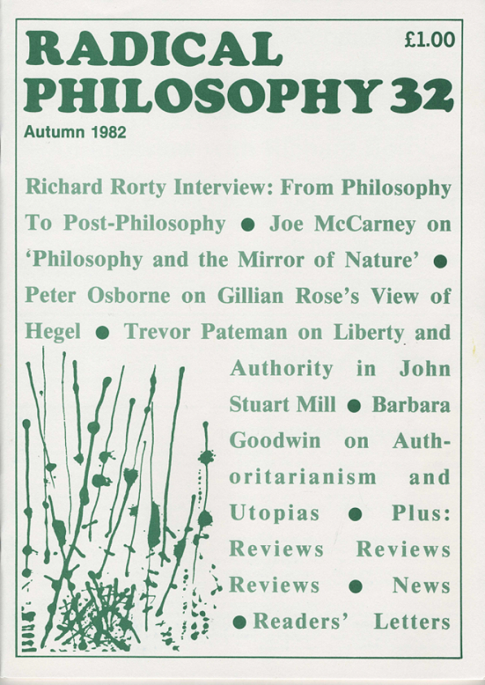Radical Philosophy 32, Autumn 1982