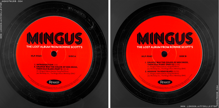 Vinyl record labels, sides A and B