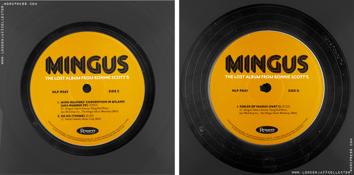 Vinyl record labels, sides C and D