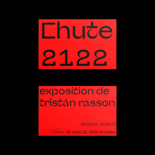 <cite>Chute 2122</cite> exhibition by Tristán Rasson