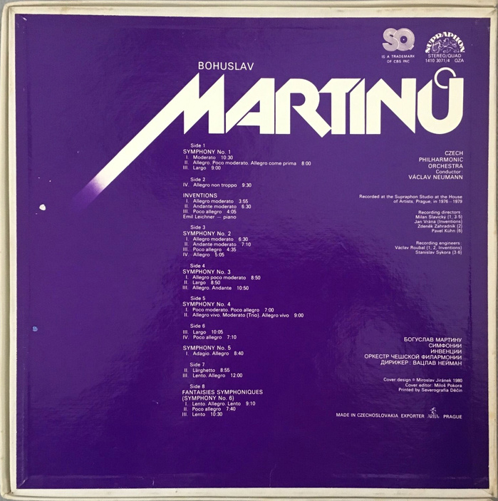 Back cover. The track list and credits are in .