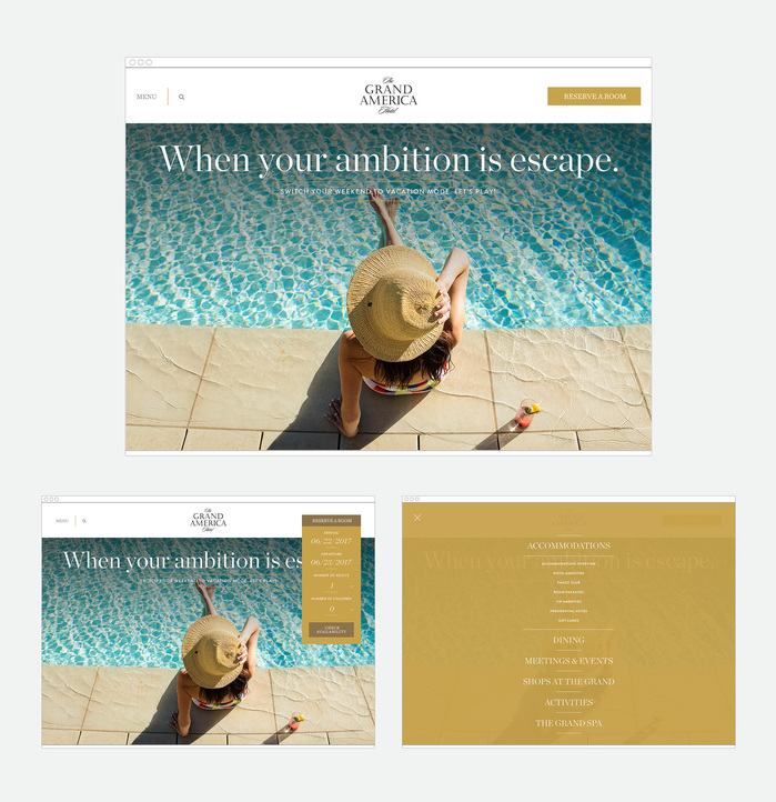 The Grand America Hotel website 1