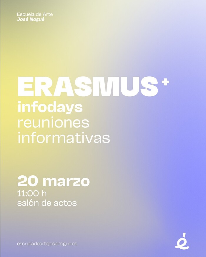 Announcement for the Erasmus infodays