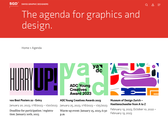 SGD Swiss Graphic Designers website 3