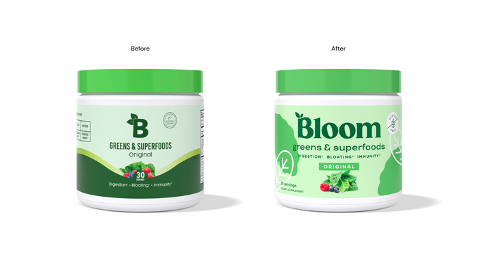 Bloom brand and packaging redesign 2