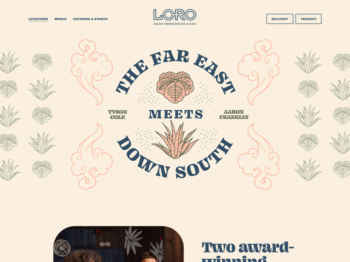 Loro restaurant website 4
