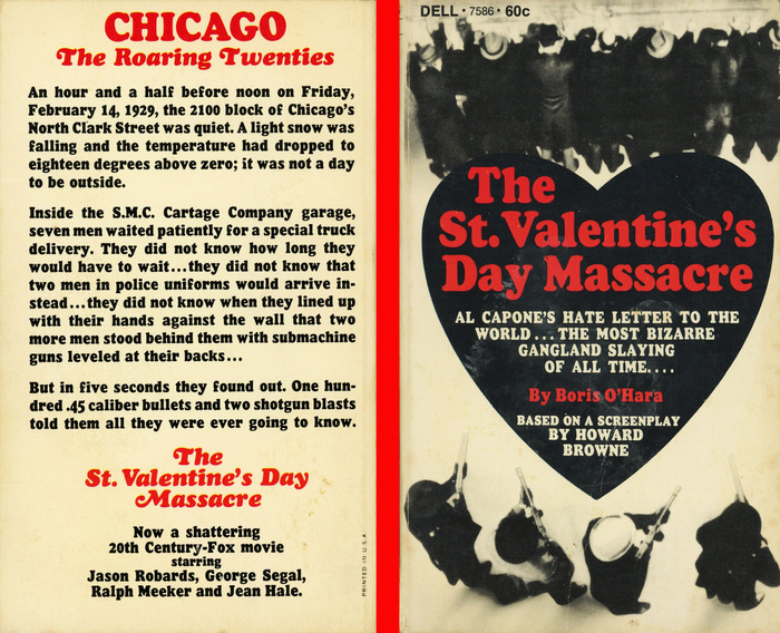 The St. Valentine’s Day Massacre by Boris O’Hara, Dell Books - Fonts In Use