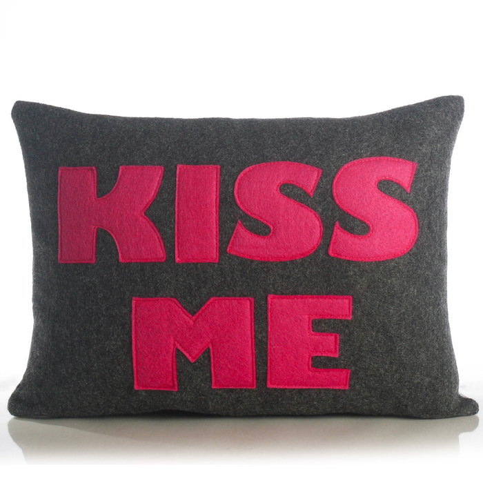 “Kiss Me” and “Let’s Make Out” pillows 2