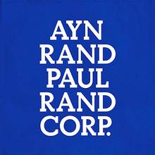 Ayn Rand Paul Rand Corp. tote bag