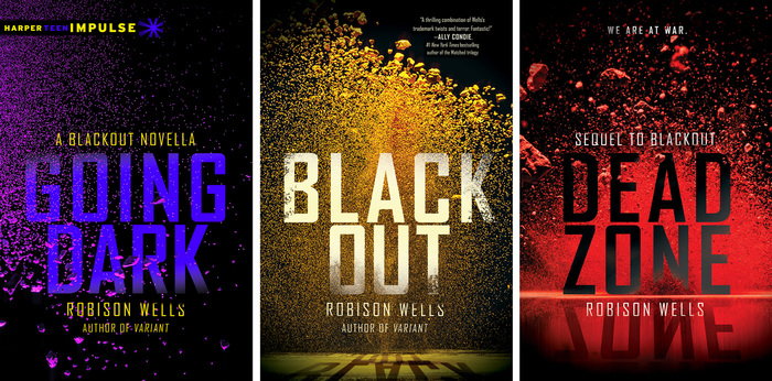 Going Dark, Blackout, Dead Zone book covers 4