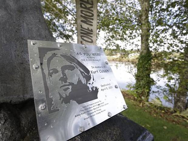 Kurt Cobain Landing memorial plaque 1