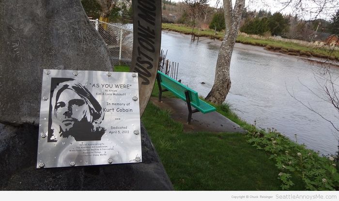 Kurt Cobain Landing memorial plaque 4