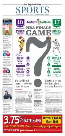 <cite>Los Angeles Times</cite> Sports: 2010 NBA Finals