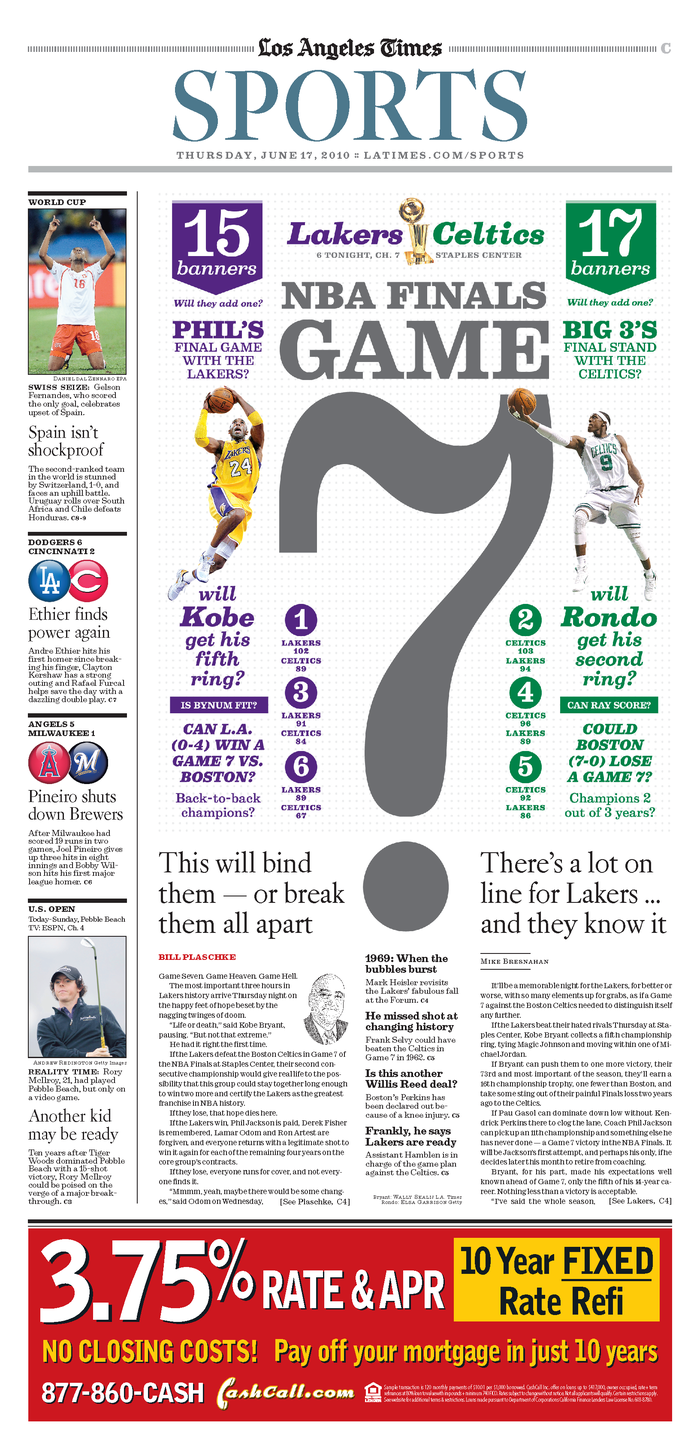 Los Angeles Times Sports: 2010 NBA Finals 3