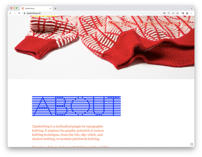 Typeknitting website 3