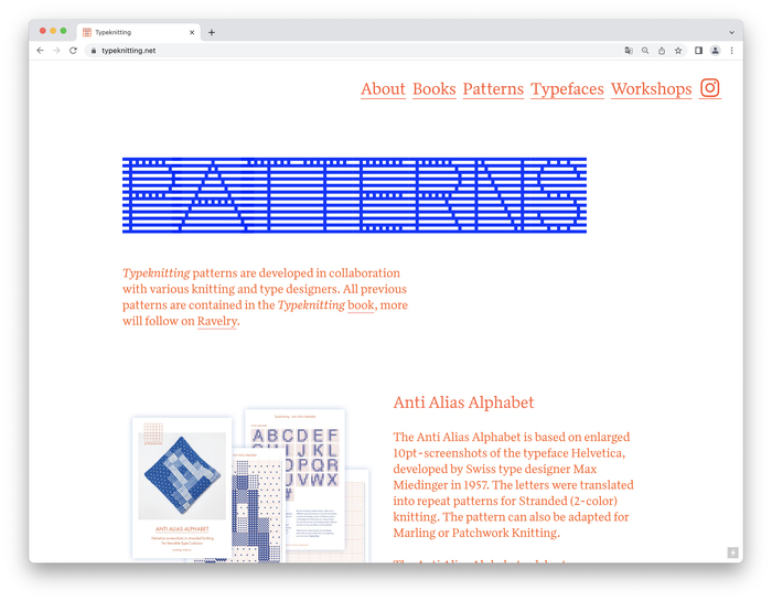 Typeknitting website 4