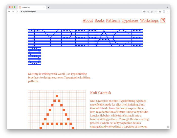 Typeknitting website 5