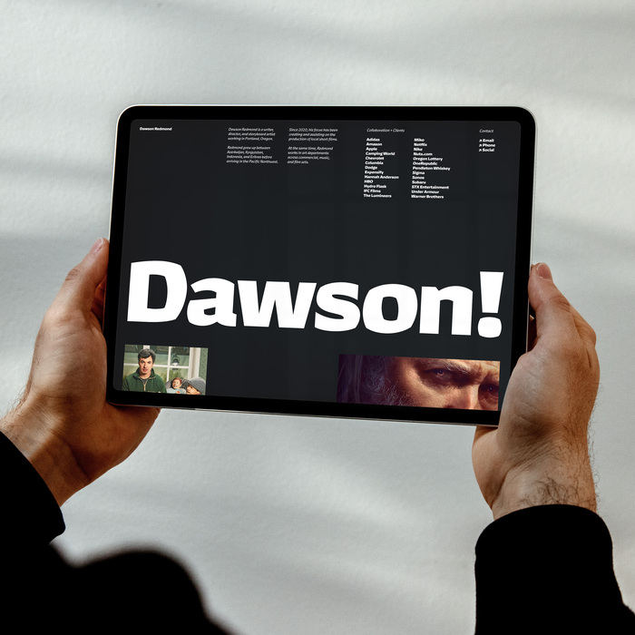 Dawson Redmond portfolio website and business cards 3