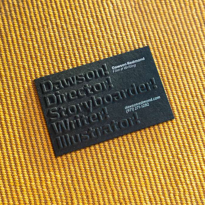 Dawson Redmond portfolio website and business cards 1