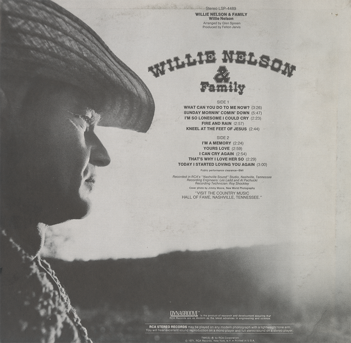 Willie Nelson – Willie Nelson &amp; Family album art 2