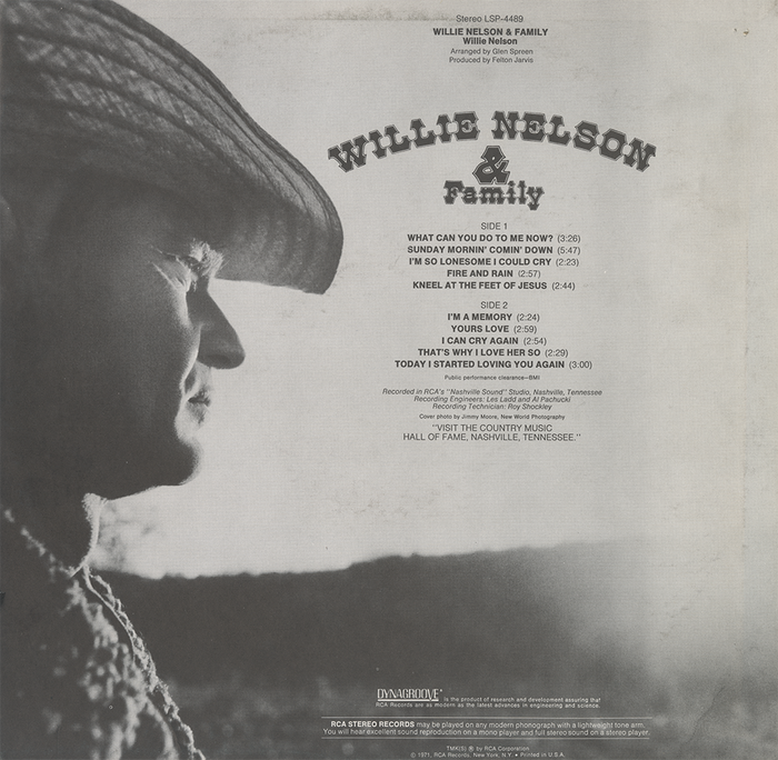 Willie Nelson – Willie Nelson & Family album art 2