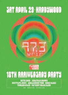 WRIR 18th Anniversary Party poster