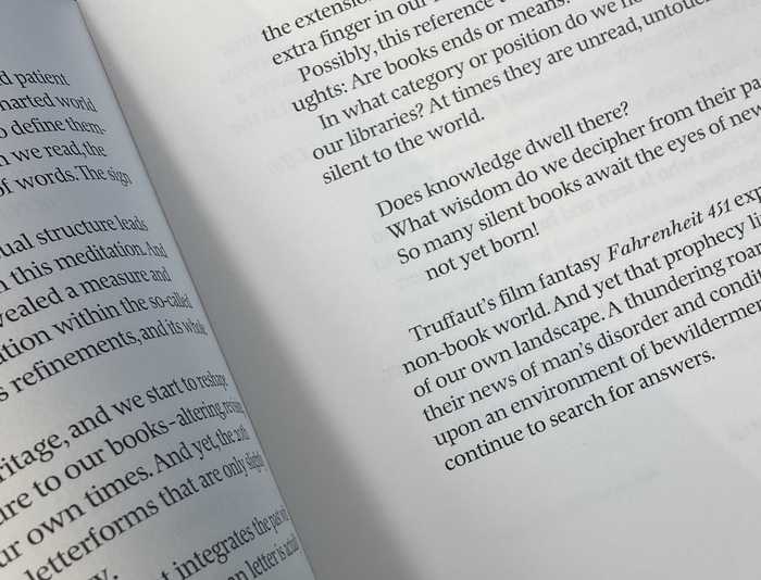 Italics are added from , another of Stauffacher’s favourite typefaces at his Greenwood Press.