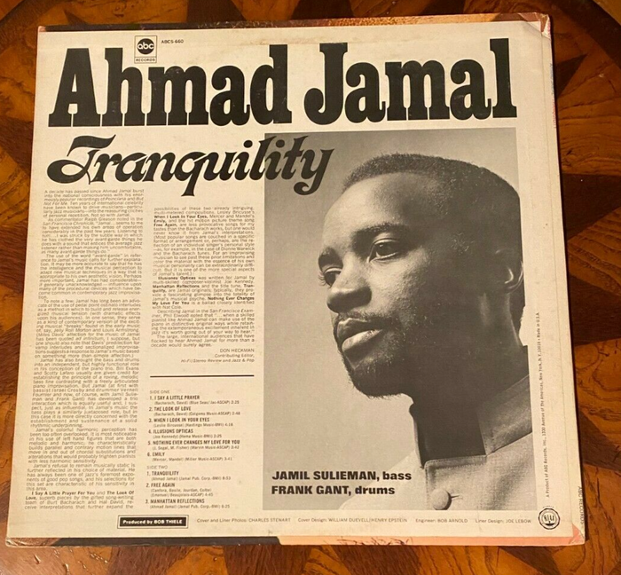 Ahmad Jamal – Tranquility album art 2