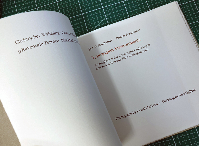 Typographic Environments by Jack W. Stauffacher 1