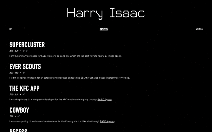 Harry Isaac website 2