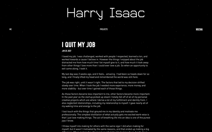 Harry Isaac website 3