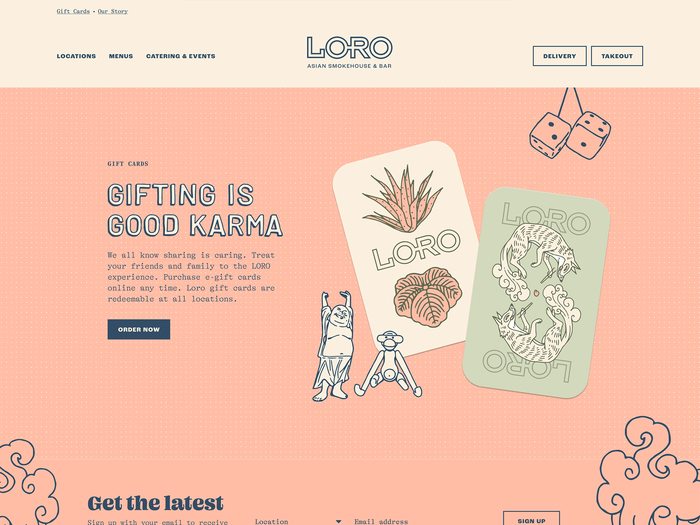 Loro restaurant website 7