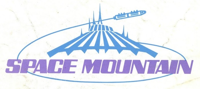 The Space Mountain logo, used from around 1977 until 1994, set in Karolys Italique
