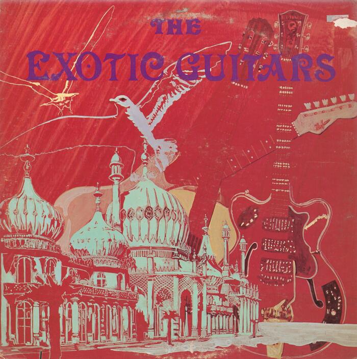 The Exotic Guitars, 1972. On this album, the article in the band name is in . Cover design by Charles Cordell Jr. thru the art division of Fanfare Studios, Del Compton, Director. [More info on Discogs]