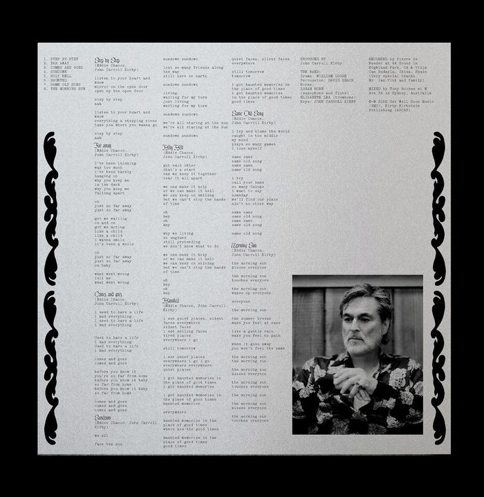Track list, credits, and lyrics are set in  with titles in .
