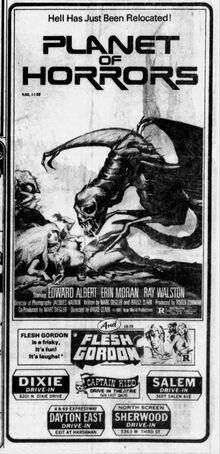 <cite>Galaxy of Terror</cite> (a.k.a. <cite>Planet of Horrors</cite>) print ad and lobby cards