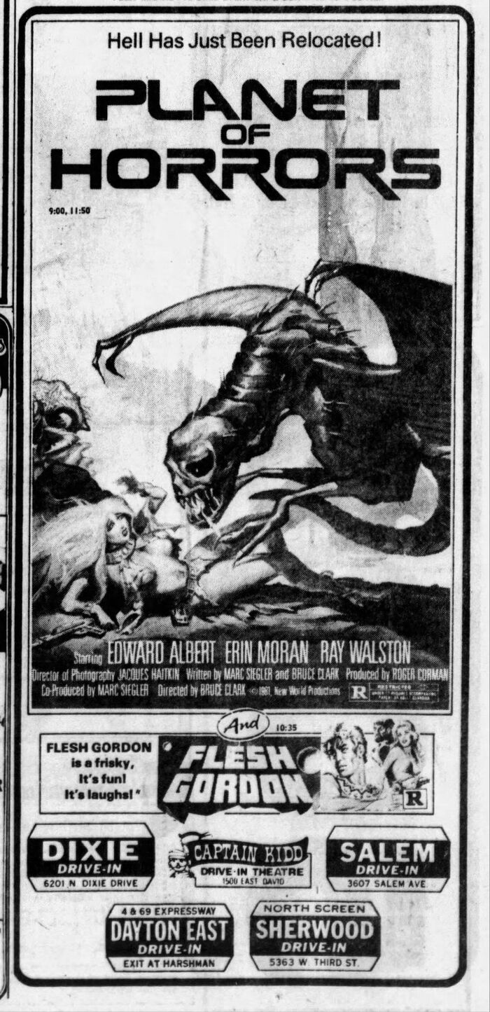 US print ad featuring one the film’s alternate titles, Planet of Horrors, set in Earth