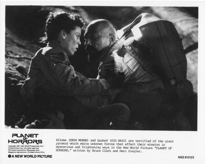 Closer look at a US lobby card featuring one of the film’s alternate titles, Planet of Horrors