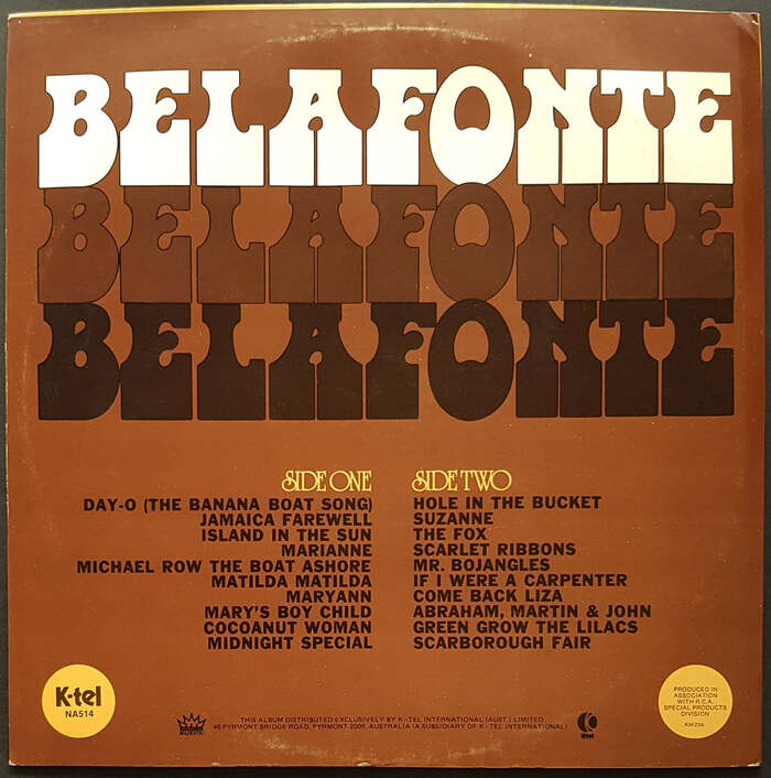 The track names on the back are shown in a phototype version of  distinguished by what looks like a non-standard R.