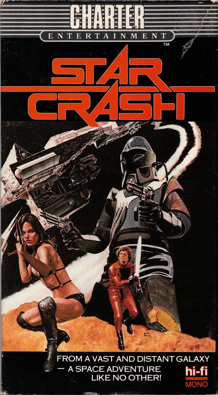 Front panel of the slipcase for the 1986 US home video release. Film's title is set in Earth, with slight modifications.