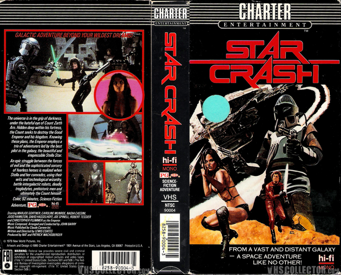 Full view of the slipcase for the 1986 US home video release.